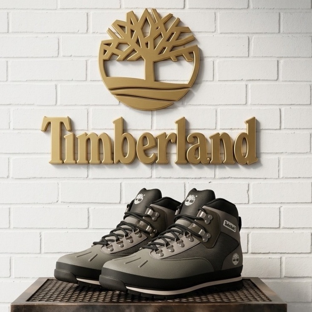 Timberland Euro Hiker Shell Toe Grey Black Mens Hiking trail boots  Size 10